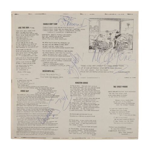 65. Joe Strummer, Mick Jones, Paul Simonon, and Nicky "Topper" Headon-Autographed Sandinista Vinyl Album Track List ### THE CLASH