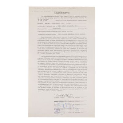 73. Boy George, Jon Moss, Michael Craig and Roy Hay Signed Performance Contract ### CULTURE CLUB