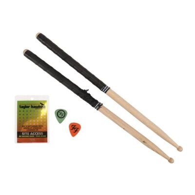 118. Dave Grohl's Drumsticks Used at the Taylor Hawkins Tribute London Concert, Backstage Pass And Two Foo Fighters Guitar Picks ### FOO FIGHTERS