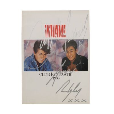 131. George Michael and Andrew Ridgeley-Autographed Club Fantastic Tour Programme ### WHAM