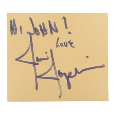 140. Janis Joplin-Autographed Page ### JANIS JOPLIN