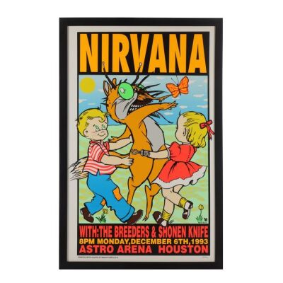 206. Framed Promoter's Edition Astro Arena 1993 Concert Poster by Frank Kozik ### NIRVANA