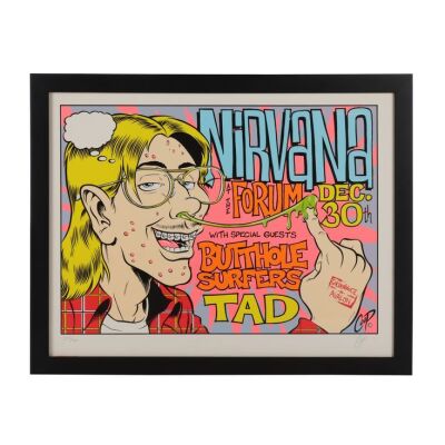 208. Framed Limited Edition Chris "Coop" Cooper Nirvana Concert Poster ### NIRVANA