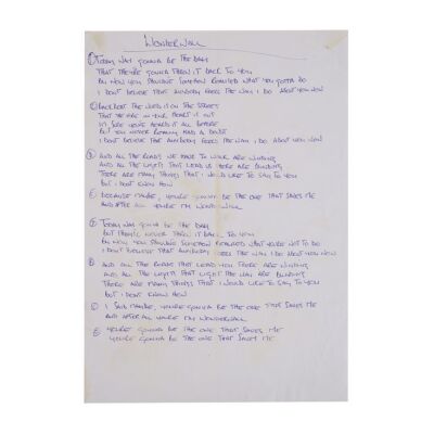 222. Noel Gallagher Handwritten "Wonderwall" Lyrics ### OASIS