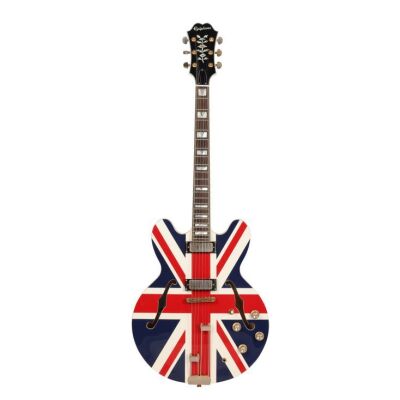 224. Noel Gallagher-Autographed Limited Edition Epiphone Union Jack Sheraton Guitar with Photo Proof ### OASIS