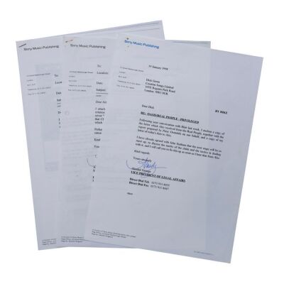 236. Noel Gallagher vs The Real People Signed Plagiarism Case Legal Documents and Printed Tweet ### OASIS
