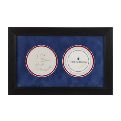 244. Liam Gallagher-Autographed Coffee Coaster ### OASIS