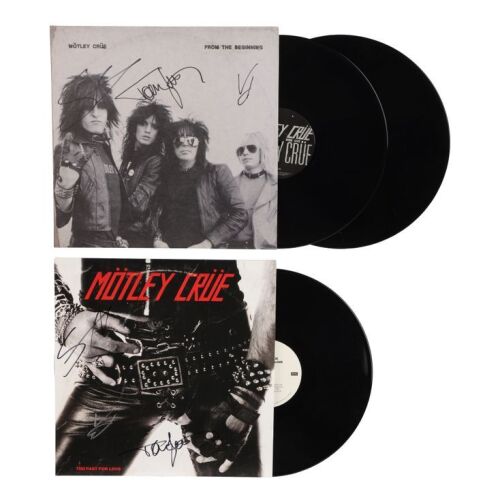 267. Tommy Lee, Nikki Sixx and Vince Neil-Autographed From the Beginning and Too Fast For Love Vinyls ### MOTLEY CRUE