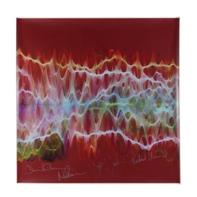 273. Roger Waters, Nick Mason, David Gilmour and Richard Wright-Autographed "Wish You Were Here" Limited Edition Soundwave Print by Tim Wakefield, 2008 ### PINK FLOYD