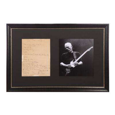 275. David Gilmour-Autographed Setlist From A Momentary Lapse of Reason Tour, 1987/88 ### PINK FLOYD