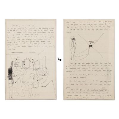 280. Syd Barrett's Handwritten Letter to Girlfriend Jenny Spires With Drawings, 1965 ### PINK FLOYD