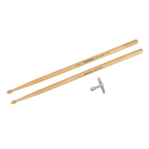 306. The Peter Hince Collection: Pair of Stage-Used Roger Taylor Premier Rock CC Drumsticks and Drum Tuning Key ### QUEEN