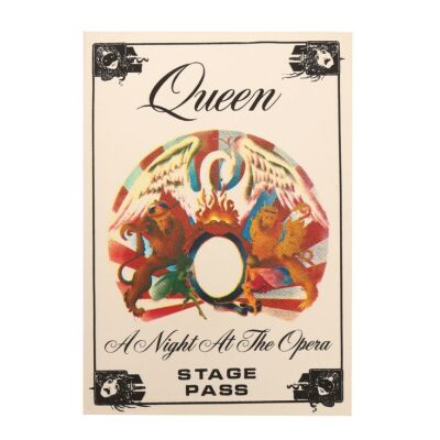 352. The Peter Hince Collection: A Night At The Opera Tour Stage Pass, 1975 ### QUEEN