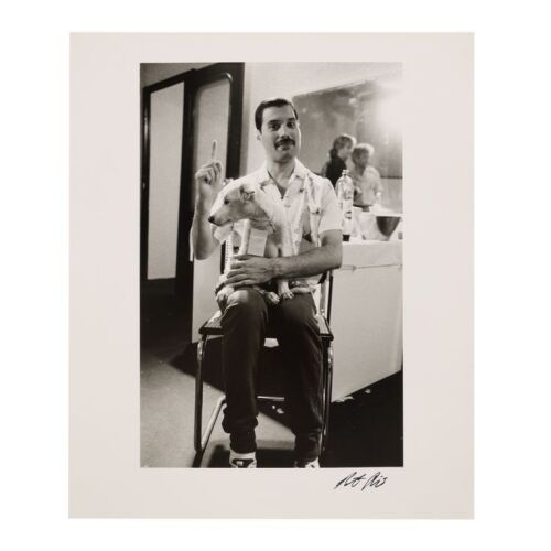 358. The Peter Hince Collection: Silver Gelatin Freddie Mercury Holding Freddie the Dog Print, 1986 ### QUEEN