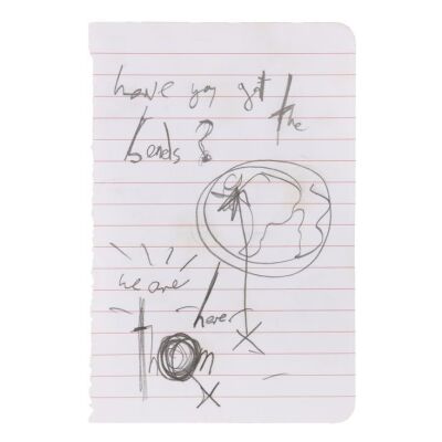 380. Thom Yorke-Autographed Handwritten and Doodled Note ### RADIOHEAD