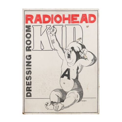 383. Hand-Drawn Kid A Dressing Room Sign ### RADIOHEAD