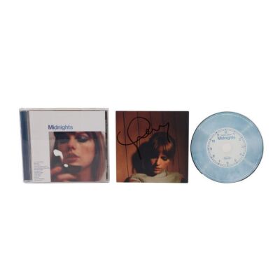420. Taylor Swift-Autographed Midnights Moonstone Blue Edition CD ### TAYLOR SWIFT