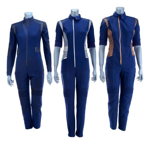 Lot #20: Set of Three Women's Starfleet Jumpsuit Uniforms ### STAR TREK: DISCOVERY (TV SERIES, 2017-2024)
