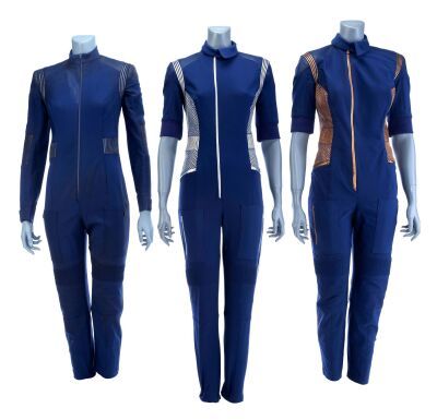 Lot #20: Set of Three Women's Starfleet Jumpsuit Uniforms ### STAR TREK: DISCOVERY (TV SERIES, 2017-2024)