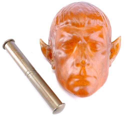Lot #141: Vulcan Crypt Mask and Empty Diploma Tube ### STAR TREK: DISCOVERY (TV SERIES, 2017-2024)