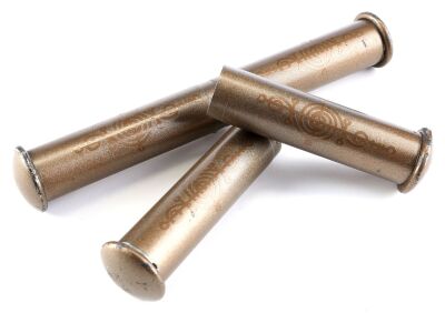 Lot #226: Pair of Empty Bronze-Color Vulcan Science Academy Diploma Tubes ### STAR TREK: DISCOVERY (TV SERIES, 2017-2024)
