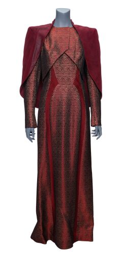 Lot #261: T'Rina's (Tara Rosling) Red and Gold Dress ### STAR TREK: DISCOVERY (TV SERIES, 2017-2024)