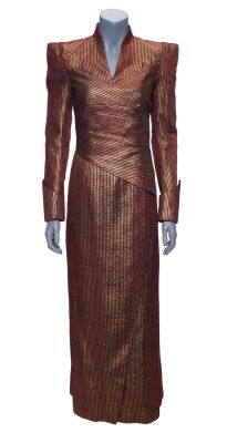 Lot #284: President T'Rina's (Tara Rosling) Red Pinstripe Dress ### STAR TREK: DISCOVERY (TV SERIES, 2017-2024)
