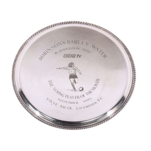 1. Steve Nicol's Young Player of the Month November 1983 Silver Tray ### STEVE NICOL COLLECTION, THE