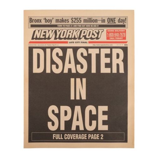 20. "Disaster in Space" New York Post Newspaper Cover ### ARMAGEDDON (1998)
