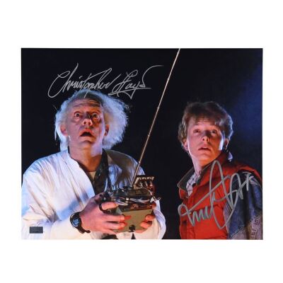 31. Michael J. Fox and Christopher Lloyd-Autographed Photo ### BACK TO THE FUTURE (1985)