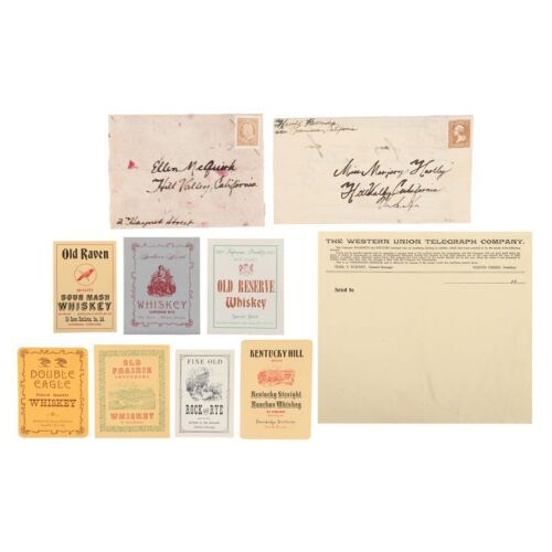 35. Western Union Telegram, Pair of Letter, and Set of Seven Whiskey Bottle Labels ### BACK TO THE FUTURE PART III (1990)