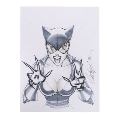 93. J. Scott Campbell Hand-Illustrated Catwoman Original Commission Artwork ### DC COMICS
