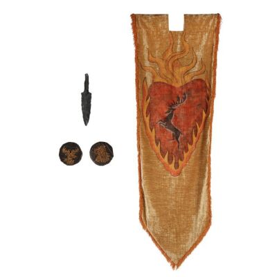145. House Baratheon Banner, Pair of Map Markers and Dragonglass Dagger ### GAME OF THRONES (T.V. SERIES, 2011 - 2019)
