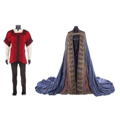 165. Screen-Matched Queen Gertrude (Glenn Close) Cape and Prince Hamlet (Mel Gibson) Ensemble with Screen-Matched Jerkin ### HAMLET (1991)