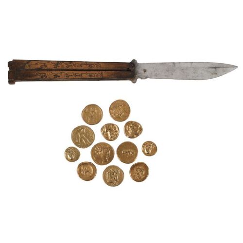 236. Lara Croft's (Angelina Jolie) Stunt Butterfly Knife with Gold Coins ### LARA CROFT: TOMB RAIDER - THE CRADLE OF LIFE (2003)