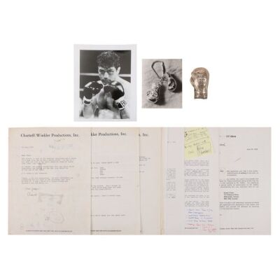 311. Robert De Niro-Designed Boxing Glove Charm Crew Gift and Original Concept Sketch by De Niro ### RAGING BULL (1980)