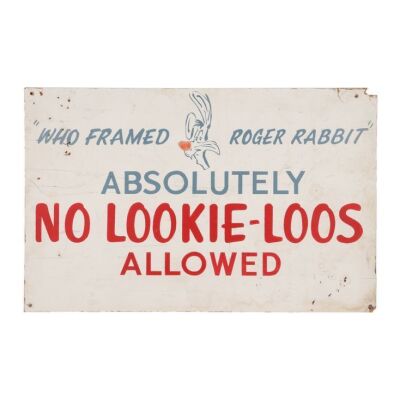 408. "No Lookie-Loos" Set Sign ### WHO FRAMED ROGER RABBIT (1988)