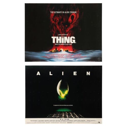 511. Two British Quads; Both 102 x 76 cm (40" x 30"), Fine to Very Fine Rolled; Bemis Balkind, Les Edwards and Jim Burns ### ALIEN (1979), THE THING (1982)
