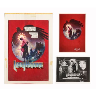 523. The Brian Bysouth Collection: Original Final British Quad Artwork and Two Brian Bysouth-Signed Prints; (artwork): 56 cm x 83 cm (22" x 32.75"), Brian Bysouth ### LADYHAWKE (1985)