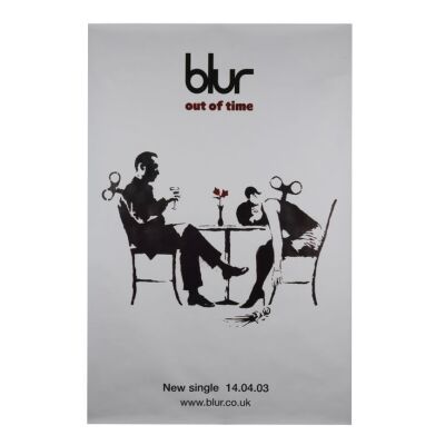 547. Blur "Out of Time" Single British Bus Stop; 99 cm x 150 cm (39" x 59"), Near Mint- Rolled; Banksy ### BANKSY