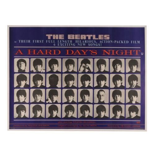 554. British Quad; 101 x 76 cm (39.75" x 30"), Fine- Linen-Backed; Robert Freeman ### HARD DAY'S NIGHT, A (1964)