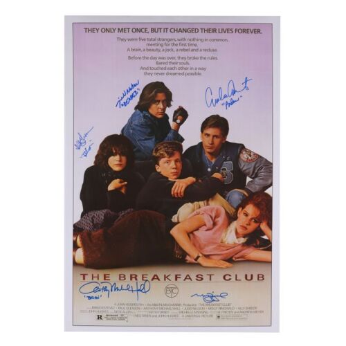 571. Emilio Estevez, Molly Ringwald, Ally Sheedy, Anthony Michael Hall and Judd Nelson-Autographed Reproduction Poster; 67.5 x 97.5 cm (26.5" x 38.5"), Seiniger Advertising ### BREAKFAST CLUB, THE (1985)