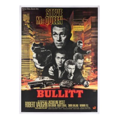 574. French Grande Affiche; 114 cm x 157 cm (45" x 62"), Very Fine+ Linen-Backed; Saukoff ### BULLITT (1968)