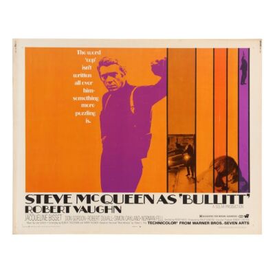 577. US Half-Sheet; 71 cm x 56 cm (28" x 22"), Fine- Rolled; Bill Gold ### BULLITT (1968)