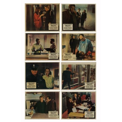 578. Set of Eight British Front of House Cards; 25 cm x 20 cm (10" x 8"), Fine Unknown Artist ### BULLITT (1968)