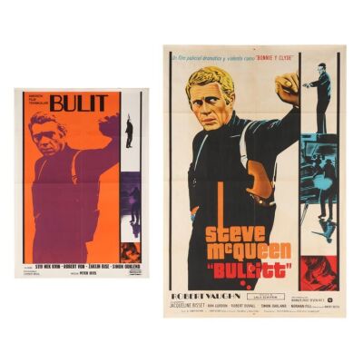 579. Argentina and Yugoslavia Posters; 50 cm x 70 cm (19.5" x 27.75"), 74 cm x 110 cm (29" x 43.25"), Good to Very Fine Folded; Unknown Artist ### BULLITT (1968)