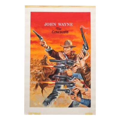 592. Original VHS Cover Artwork; 40 cm x 62 cm (15.75" x 24.5"), Tom Chantrell ### COWBOYS, THE (1972)