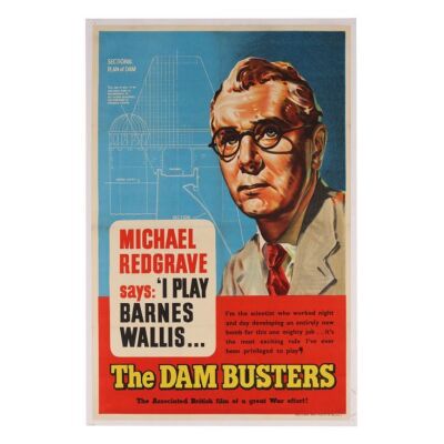 596. British Double-Crown; 51 cm x 76 cm (20" x 30"), Very Fine- Linen-Backed; Unknown Artist ### DAM BUSTERS, THE (1955)