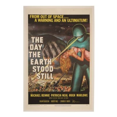 601. US One-Sheet; 69 cm x 104 cm (27" x 41"), Very Fine- Linen-Backed; Unknown Artist ### DAY THE EARTH STOOD STILL, THE (1951)