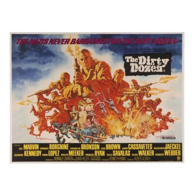 608. British Quad; 101 x 76 cm (39.75" x 30"), Fine Linen-Backed; Frank McCarthy ### DIRTY DOZEN, THE (1967)